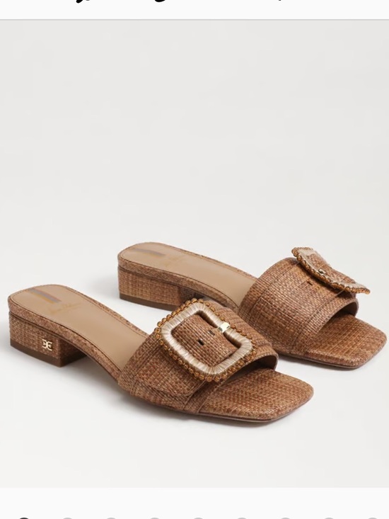 Sam Edelman Shoes - Sam Edelman Deacon Beaded Woven Raffia Slide-in Women's Sandals Sz. 8.5